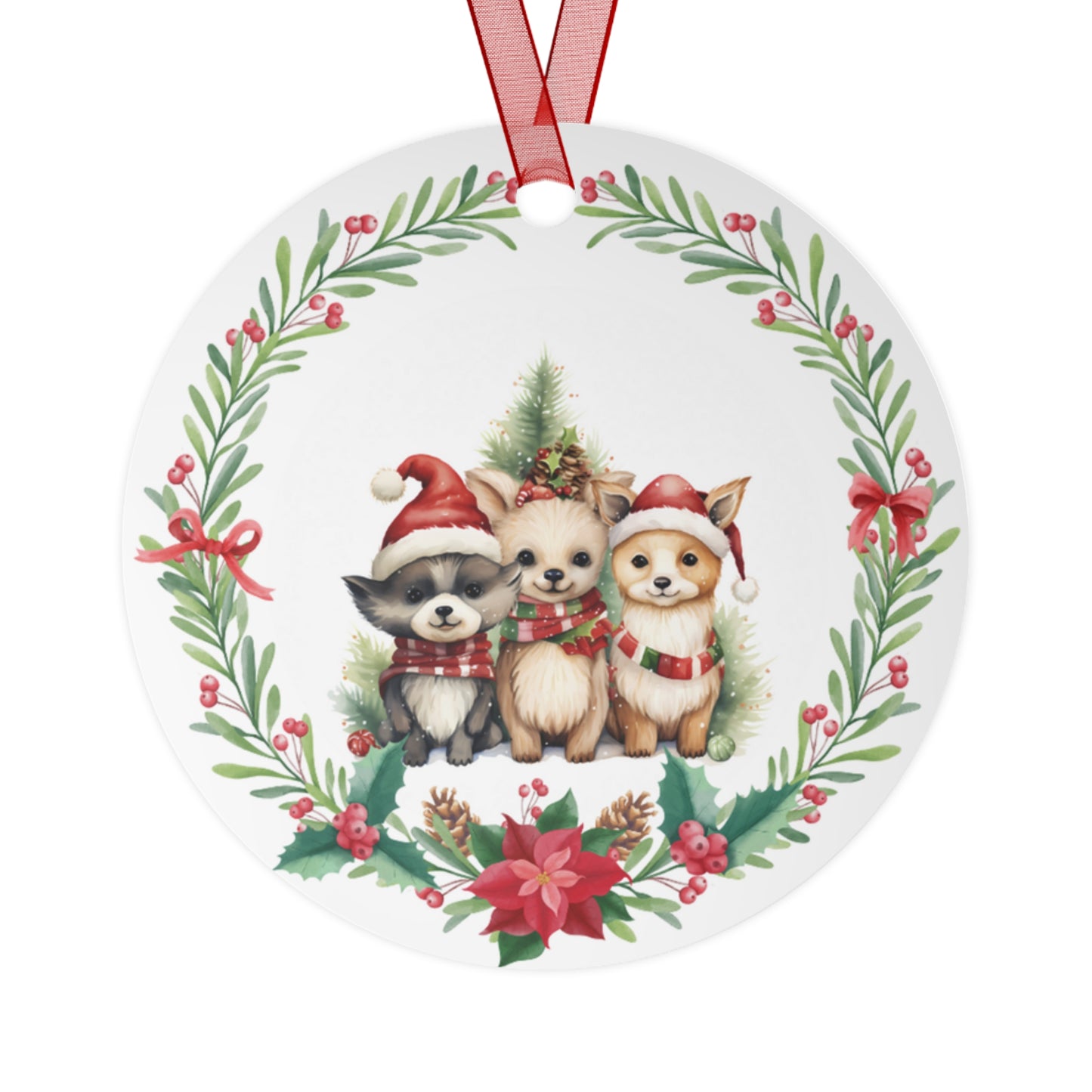 3 Puppies Ornament