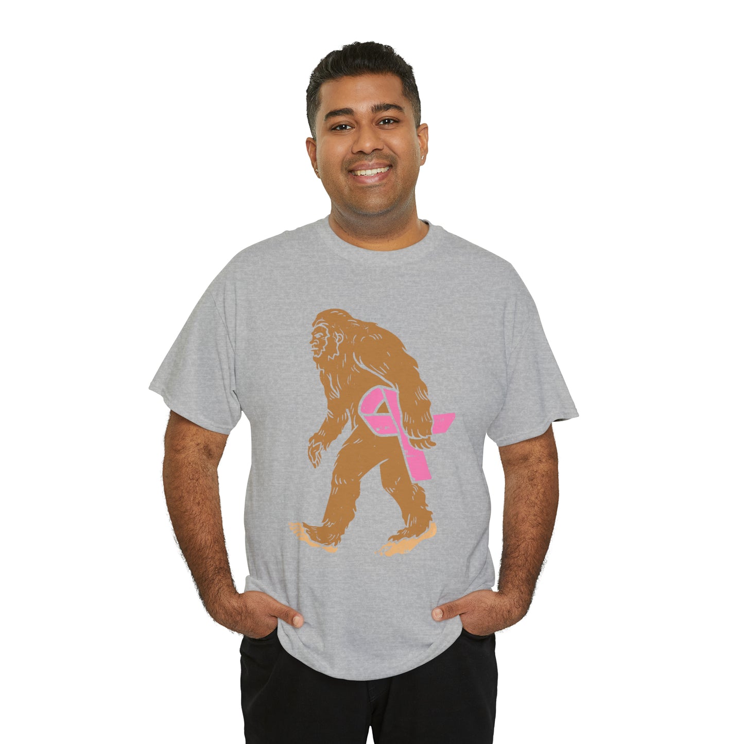 Squatch Bigfoot Breast Cancer Halloween Short Sleeve Tee