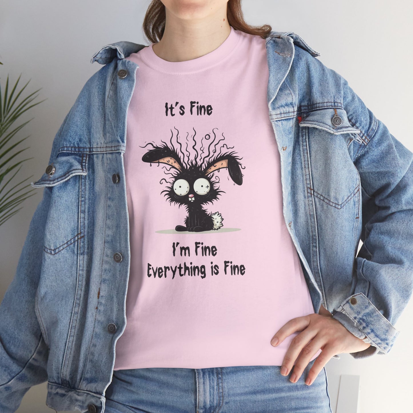 It's Fine I'm Fine Everything's Fine Rabbit Short Sleeve Tshirt