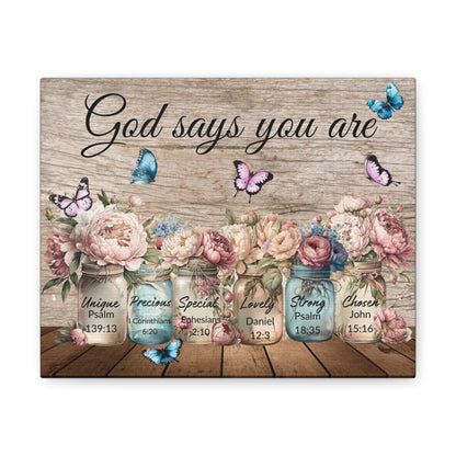 God Says You Are... Peonies Canvas
