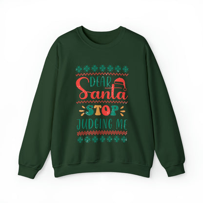 Santa Stop Judging Me Christmas Ugly Sweater Sweatshirt