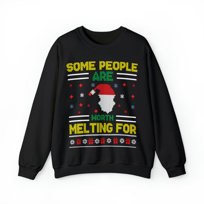 Some People Are Worth Melting For Christmas Ugly Sweater Sweatshirt