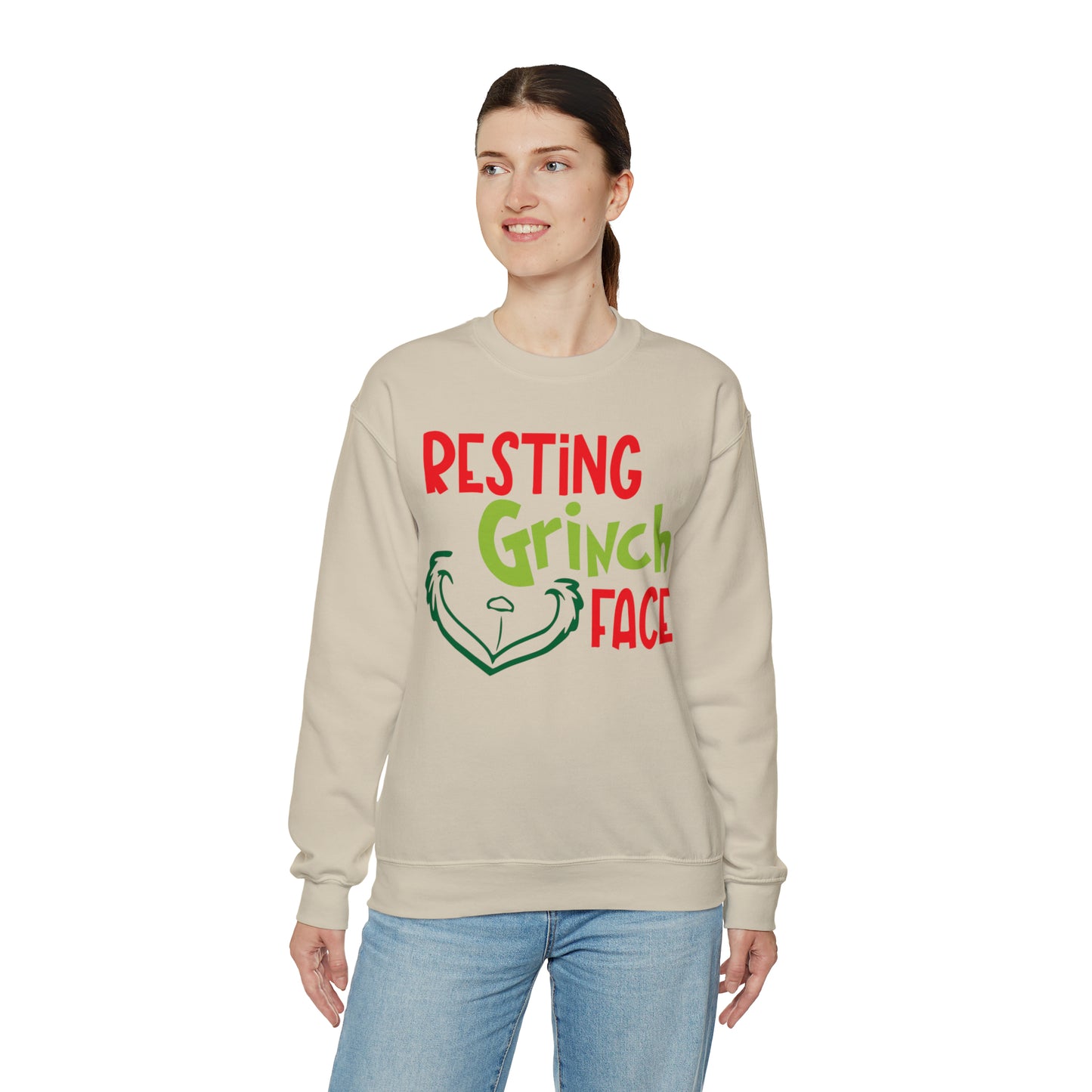 Resting Grinch Face Christmas Sweatshirt