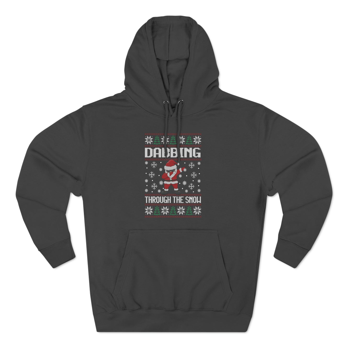 Santa Dabbing Through the Snow Christmas Ugly Sweater Pullover Hoodie