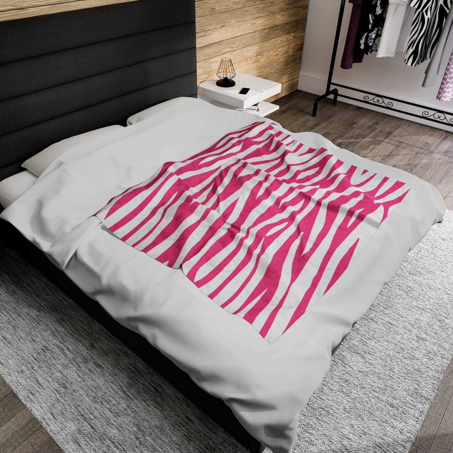 Pink Zebra Pattern Blanket