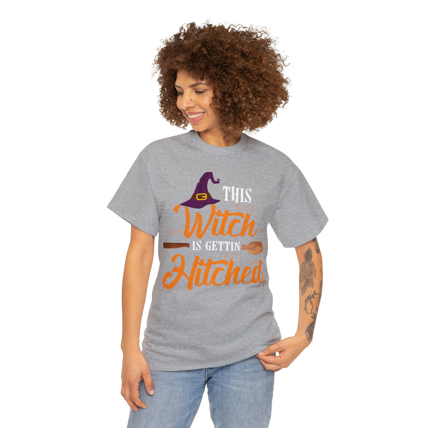 This Witch Is Getting Hitched Wedding Halloween Short Sleeve Tee