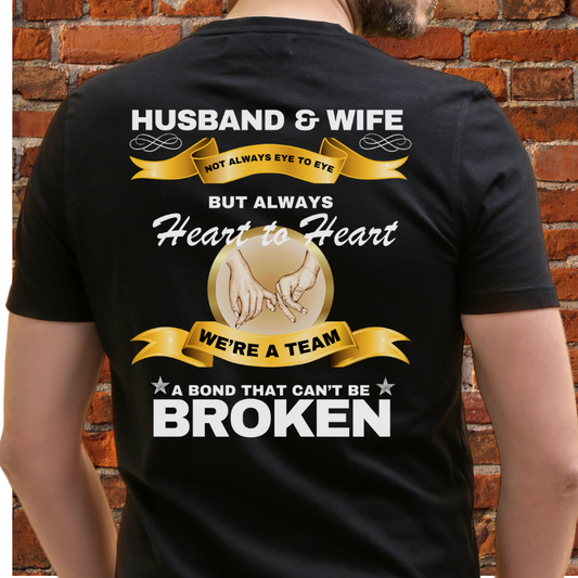 Husband & Wife Not Always Eye to Eye But Always Heart to Heart Short Sleeve Tee