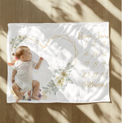 Personalized Giraffe Velveteen Plush Blanket