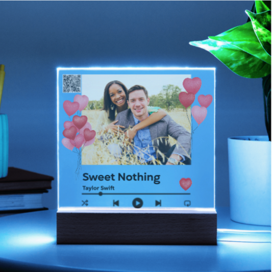 Personalized Valentine Song Plaque Add Any Song & Photo