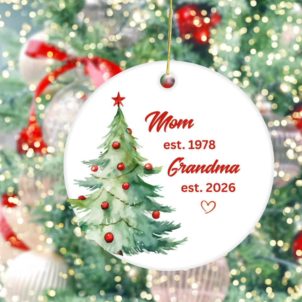 Personalized Established Mom/Grandma Ornament