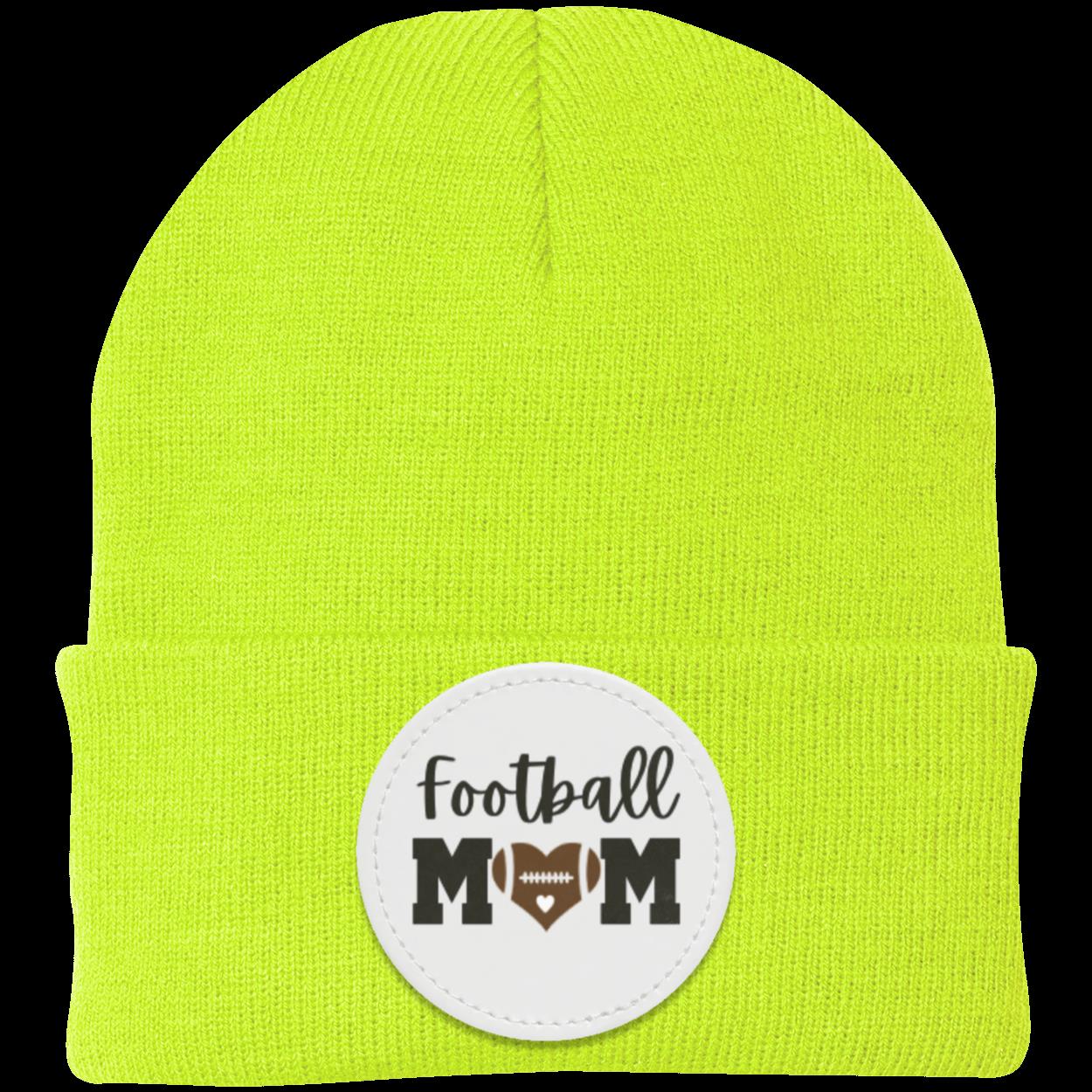 Football Mom Dad Heart Beanie Knit Cap