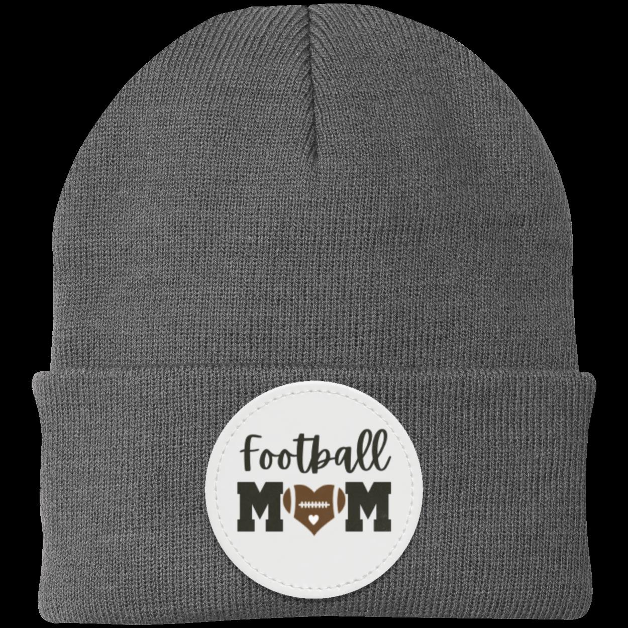 Football Mom Dad Heart Beanie Knit Cap