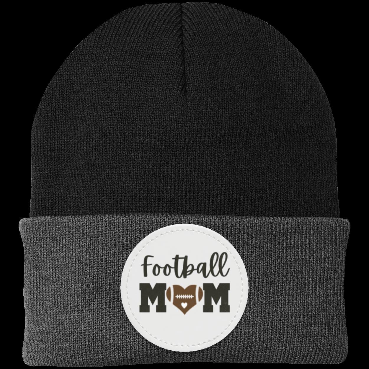 Football Mom Dad Heart Beanie Knit Cap