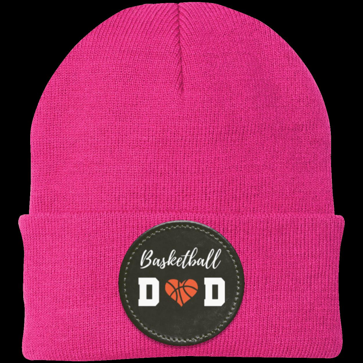 Basketball Mom Dad Heart Beanie Knit Cap