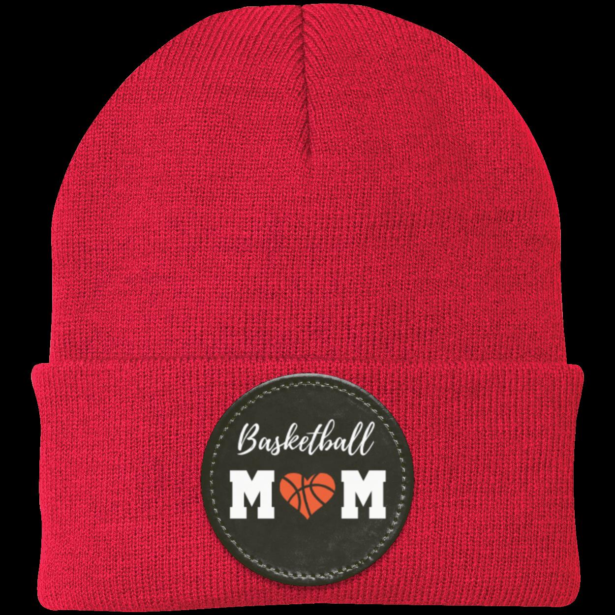 Basketball Mom Dad Heart Beanie Knit Cap