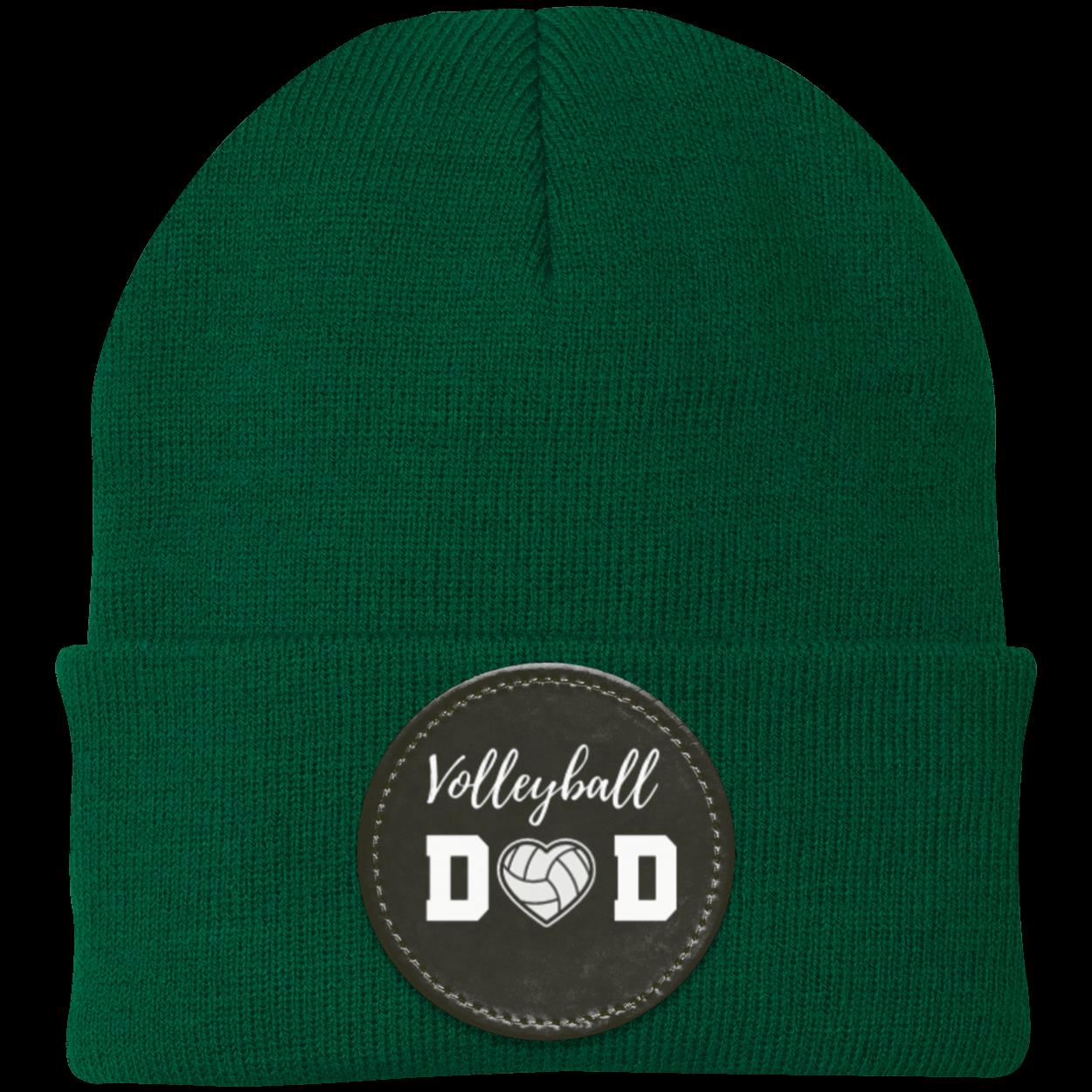 Volleyball Mom Dad Heart Beanie Knit Cap