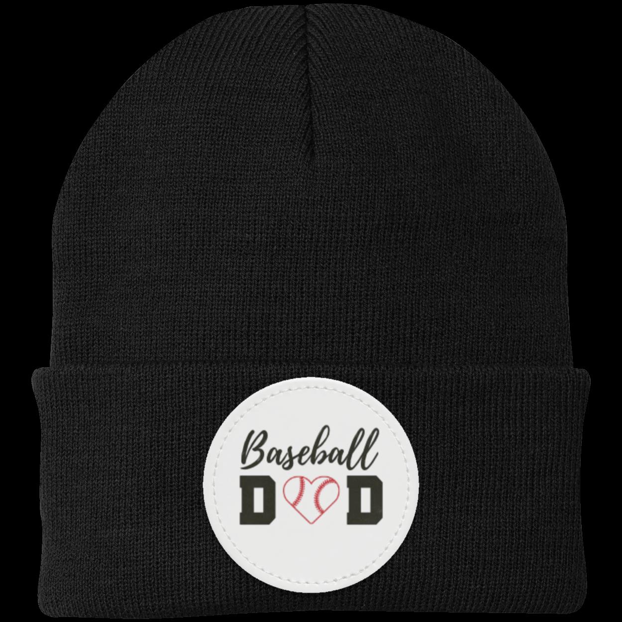 Baseball Mom Dad Heart Beanie Knit Cap