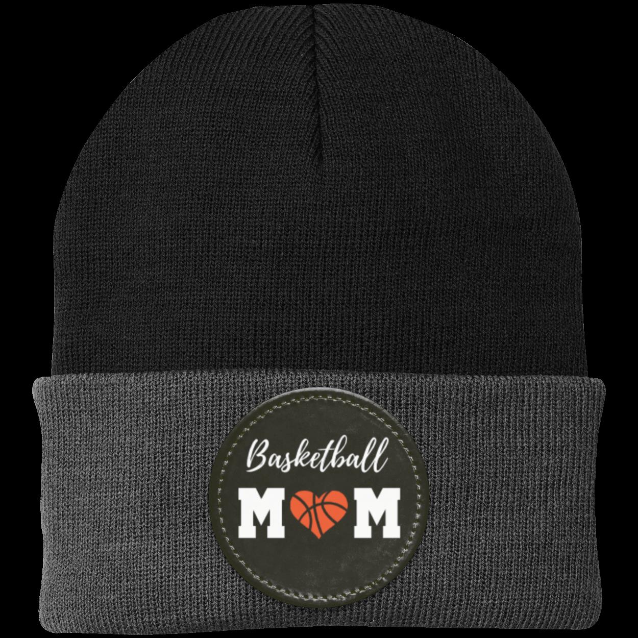 Basketball Mom Dad Heart Beanie Knit Cap