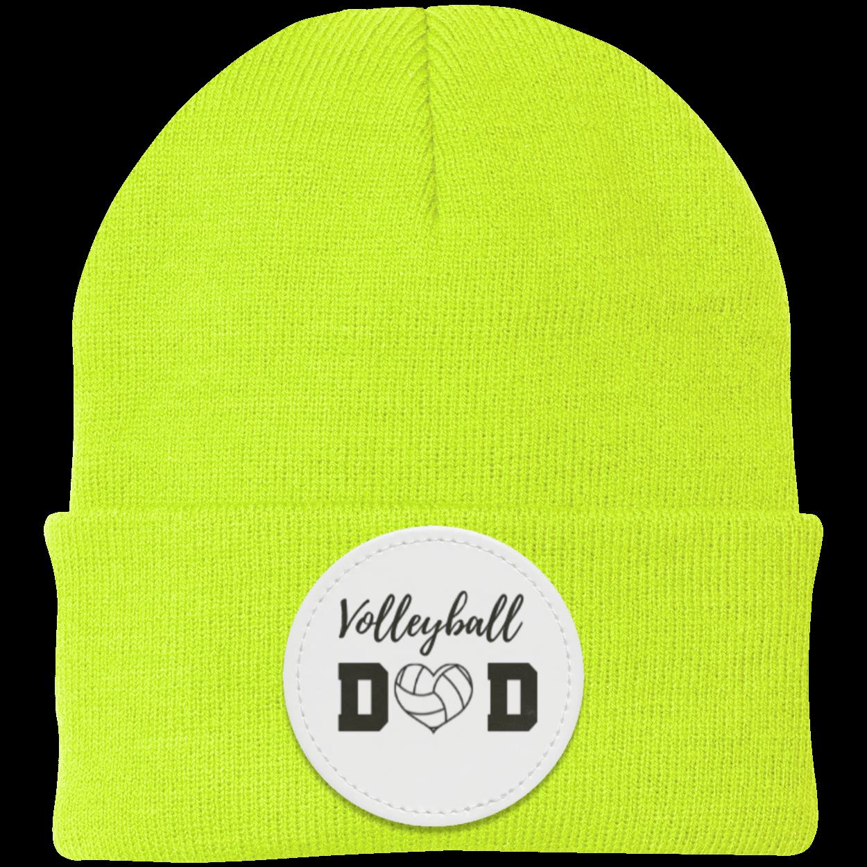 Volleyball Mom Dad Heart Beanie Knit Cap