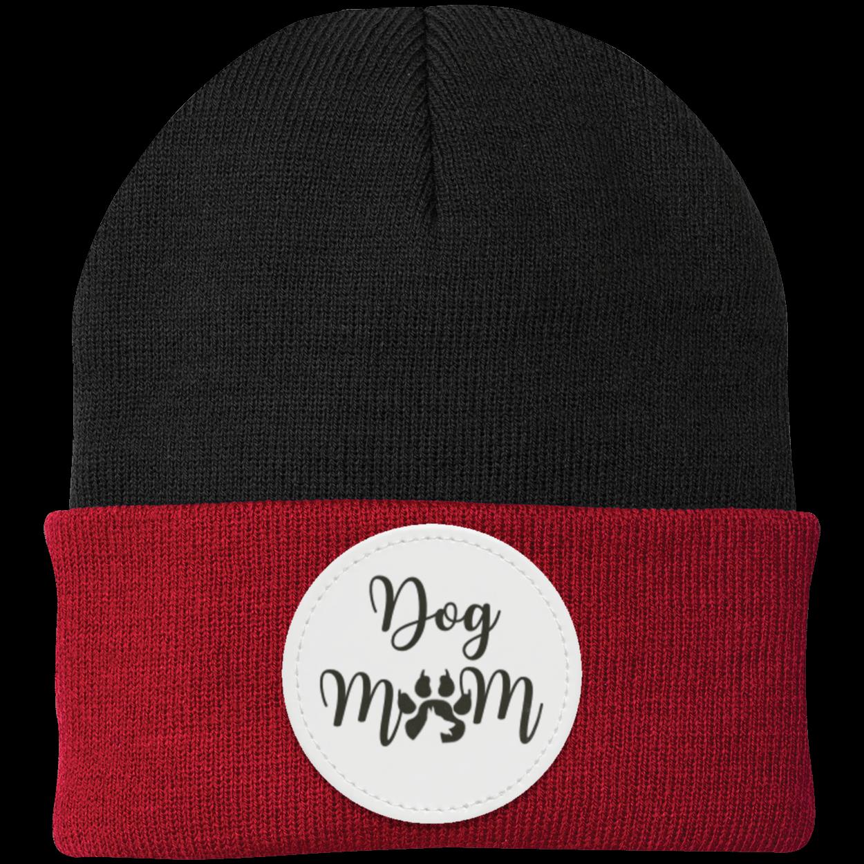 Dog Mom with Dog Shadow Knit Cap