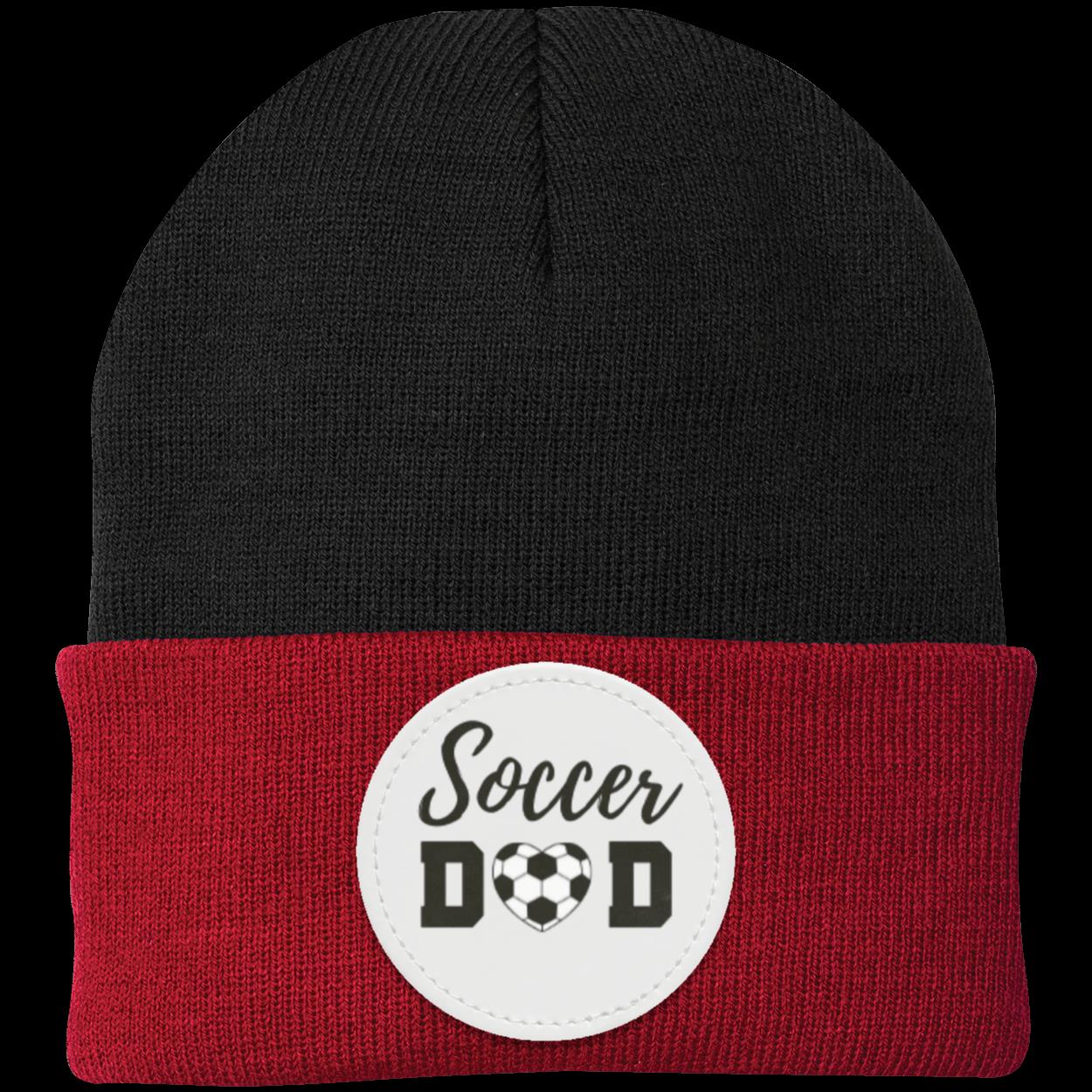 Soccer Mom Dad Heart Beanie Knit Cap