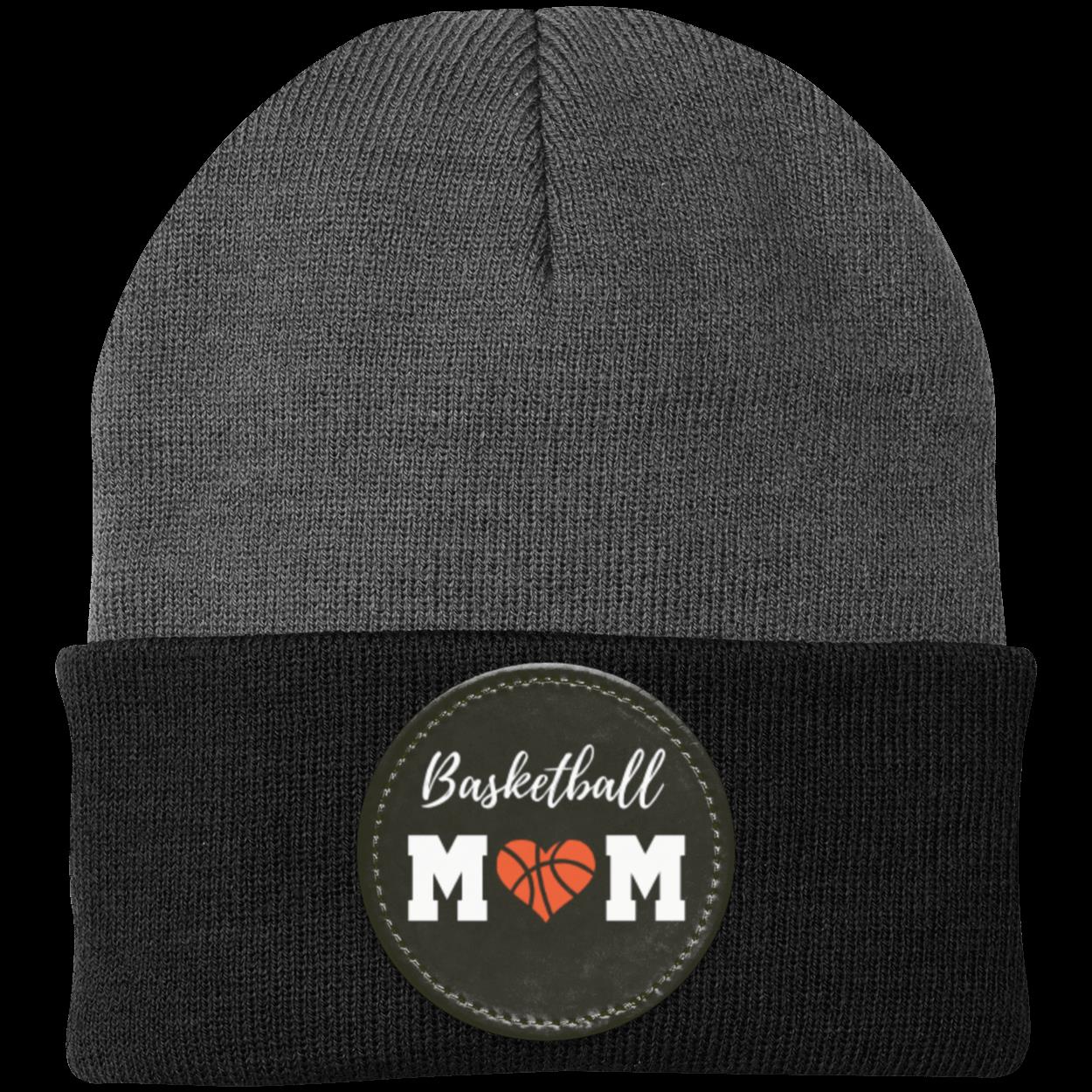 Basketball Mom Dad Heart Beanie Knit Cap