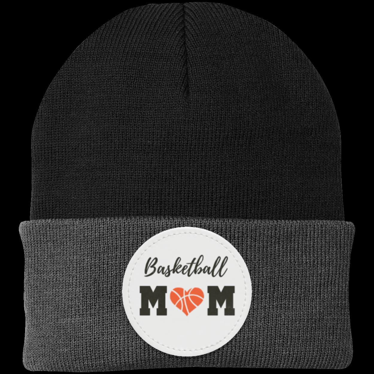 Basketball Mom Dad Heart Beanie Knit Cap