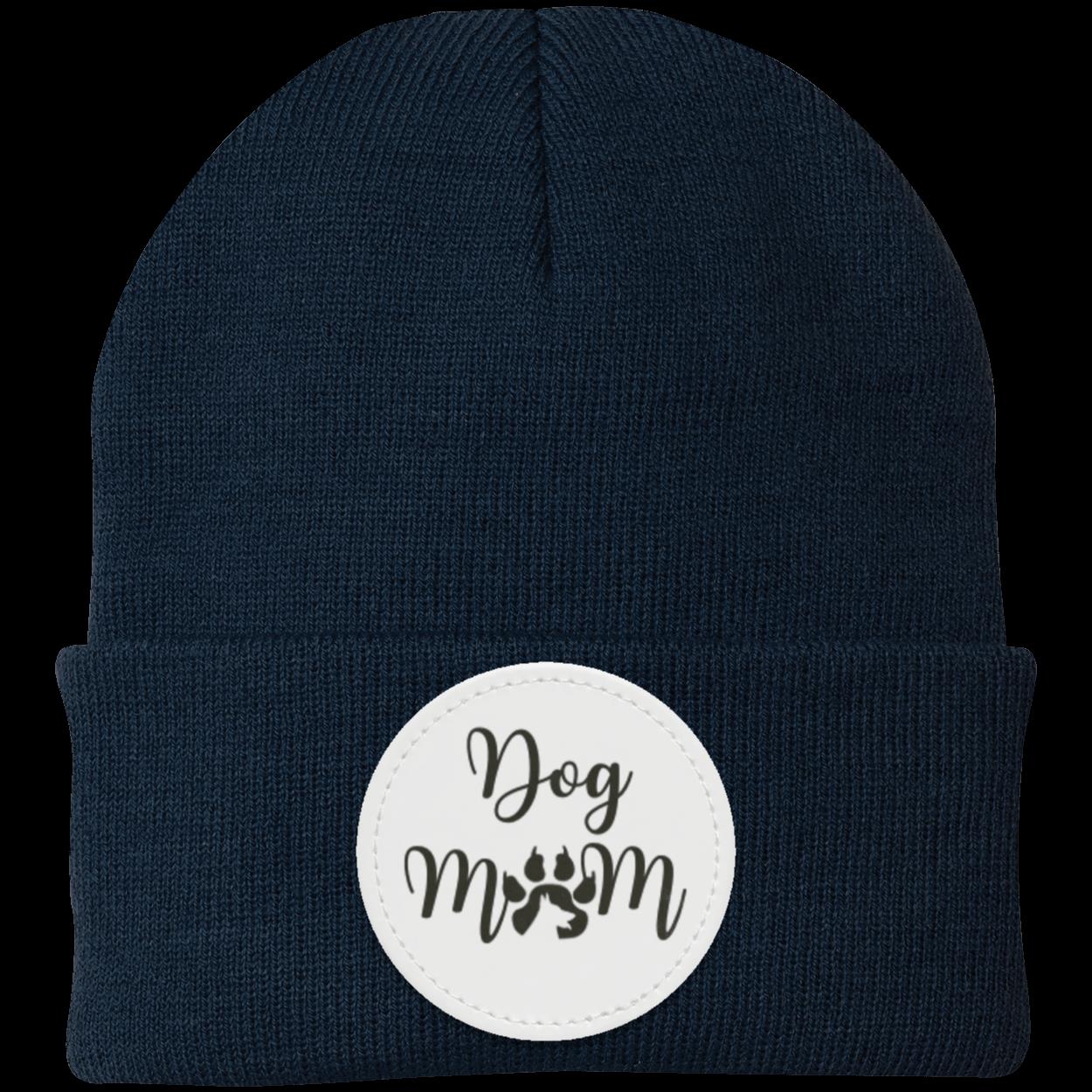 Dog Mom with Dog Shadow Knit Cap