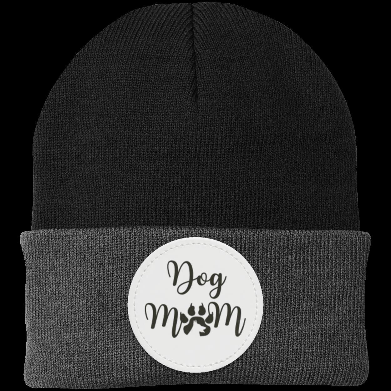 Dog Mom with Dog Shadow Knit Cap