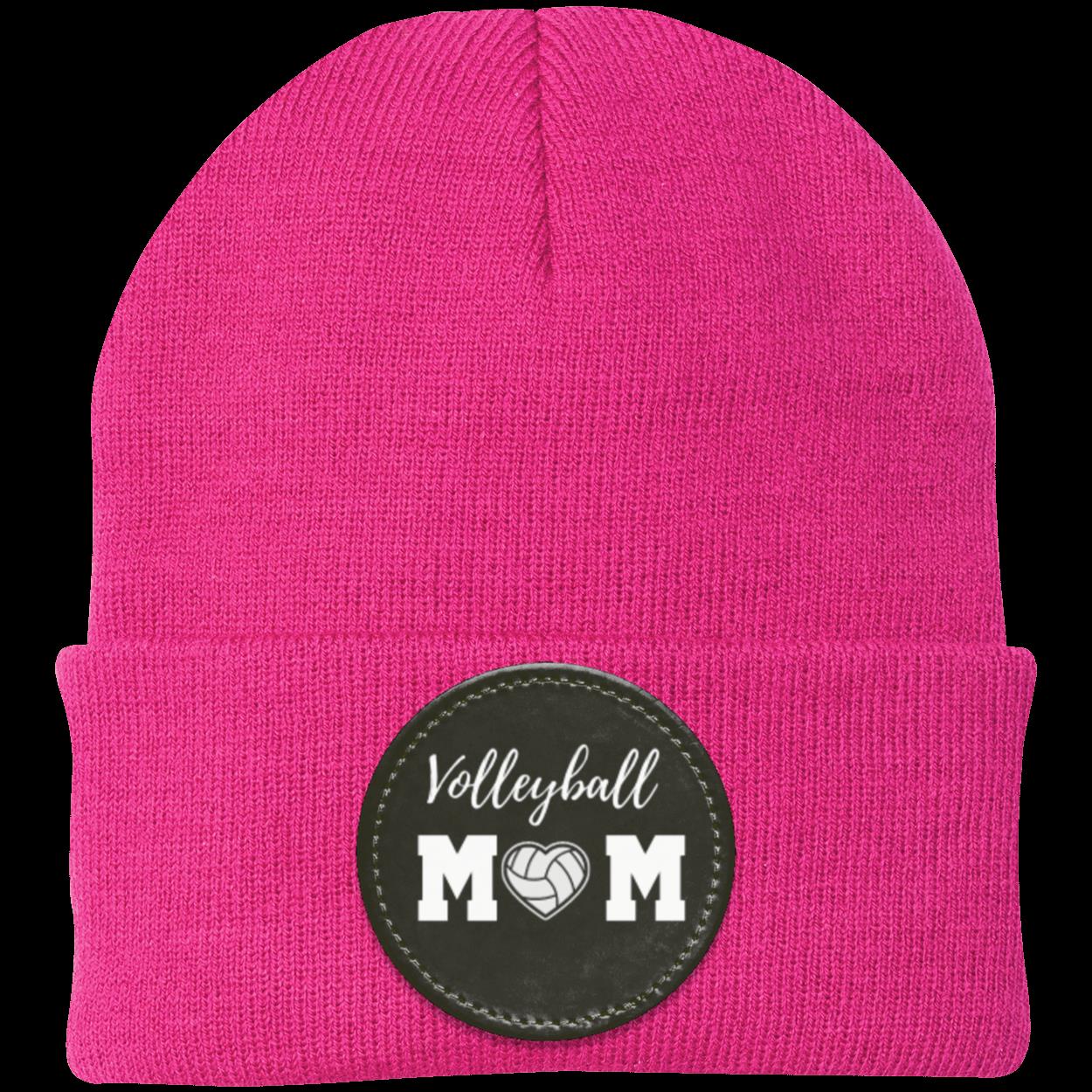 Volleyball Mom Dad Heart Beanie Knit Cap