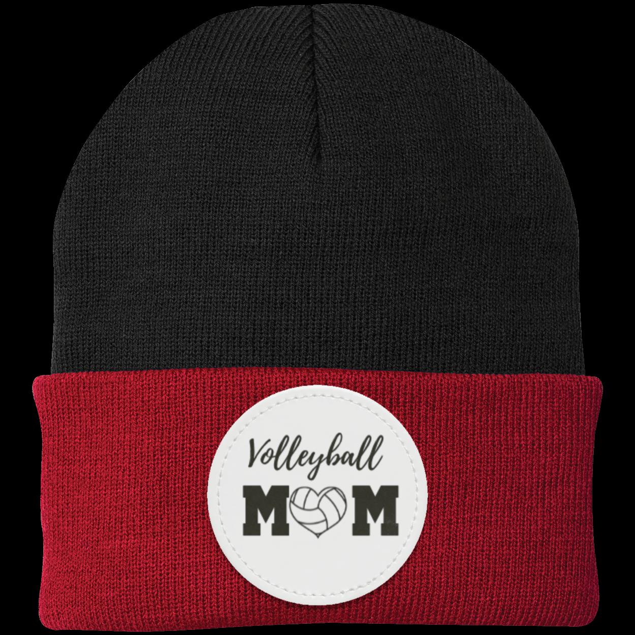 Volleyball Mom Dad Heart Beanie Knit Cap