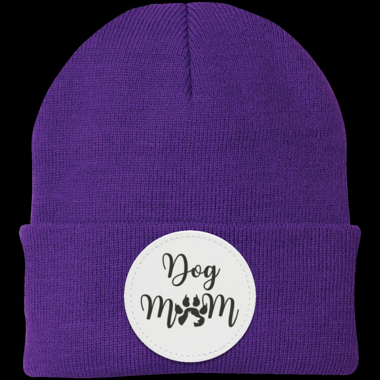 Dog Mom with Dog Shadow Knit Cap