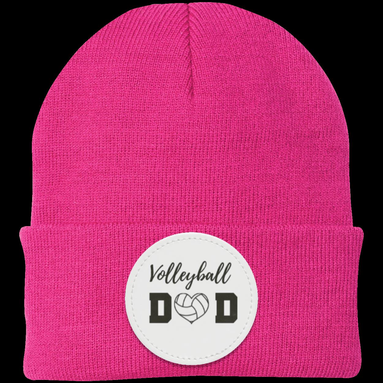 Volleyball Mom Dad Heart Beanie Knit Cap