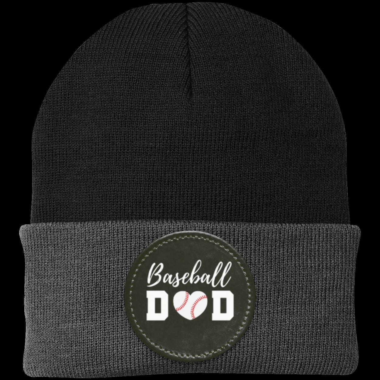 Baseball Mom Dad Heart Beanie Knit Cap