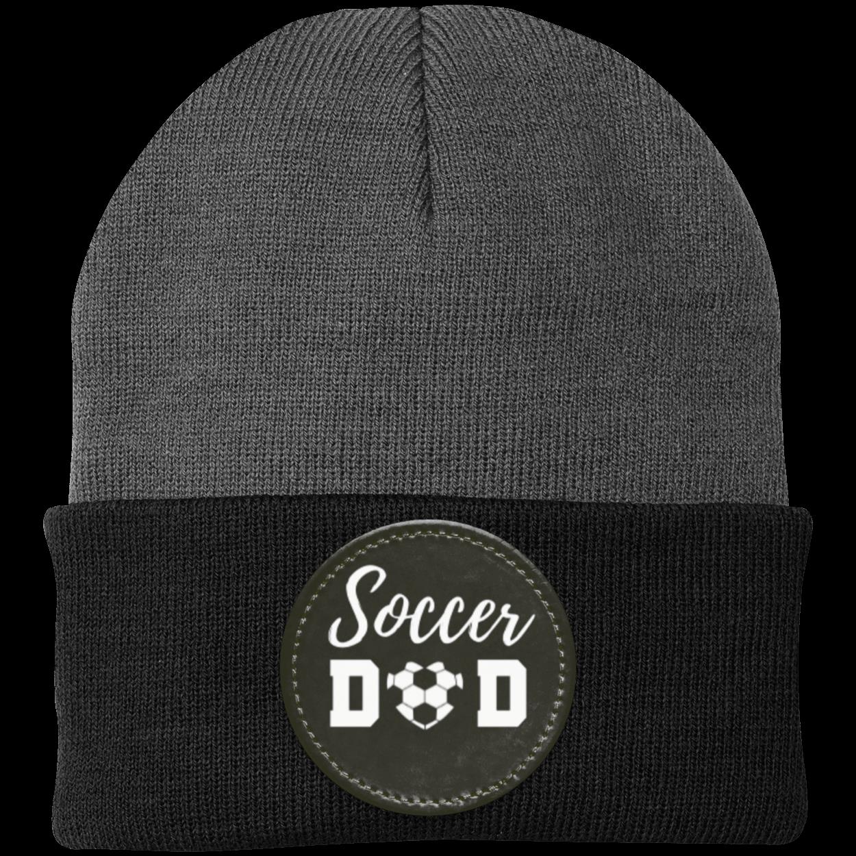 Soccer Mom Dad Heart Beanie Knit Cap