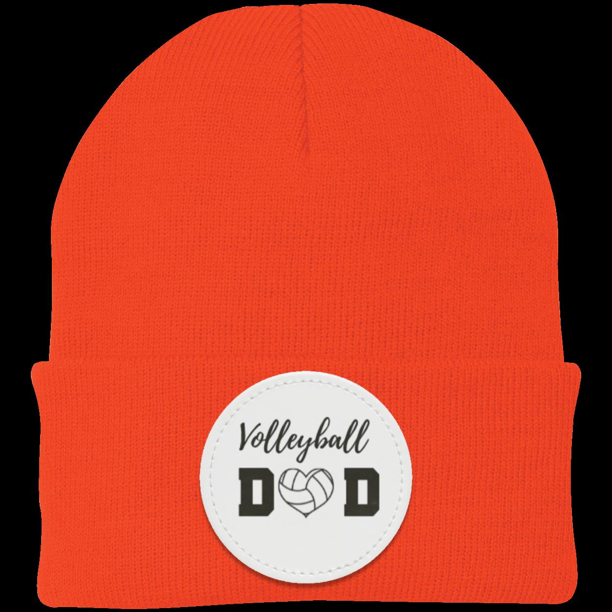 Volleyball Mom Dad Heart Beanie Knit Cap