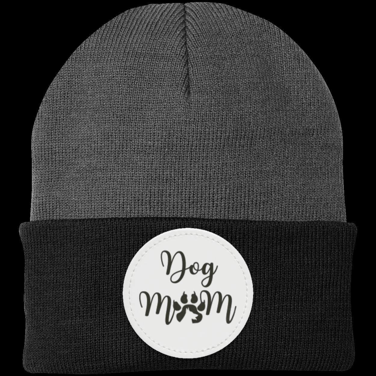 Dog Mom with Dog Shadow Knit Cap