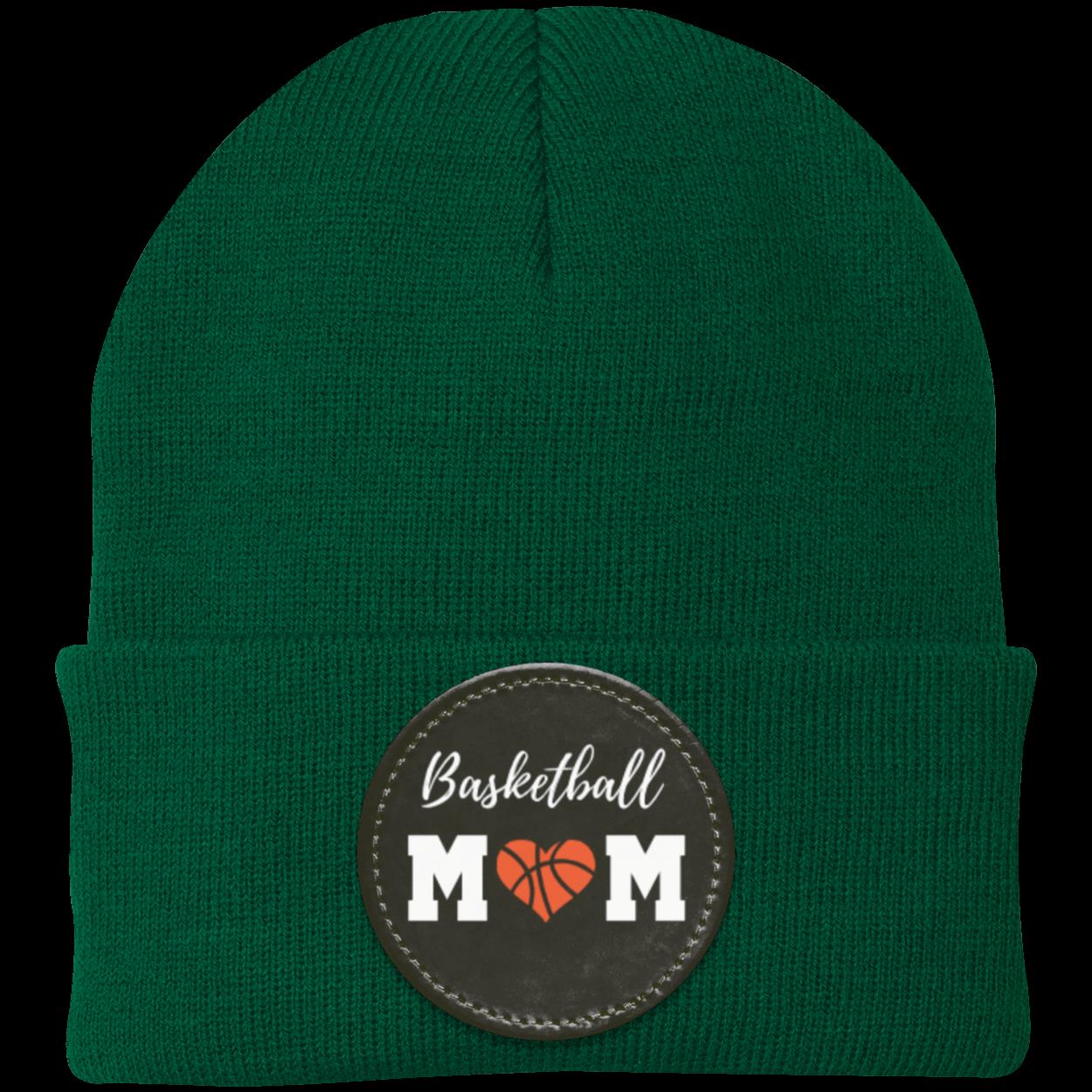 Basketball Mom Dad Heart Beanie Knit Cap