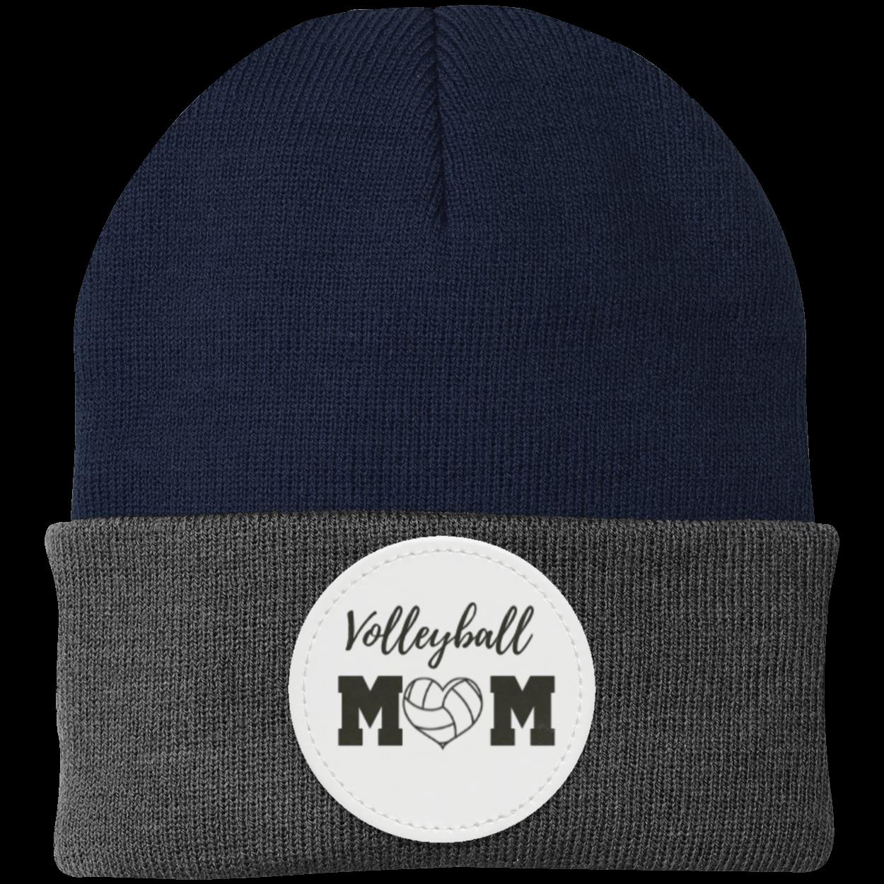 Volleyball Mom Dad Heart Beanie Knit Cap