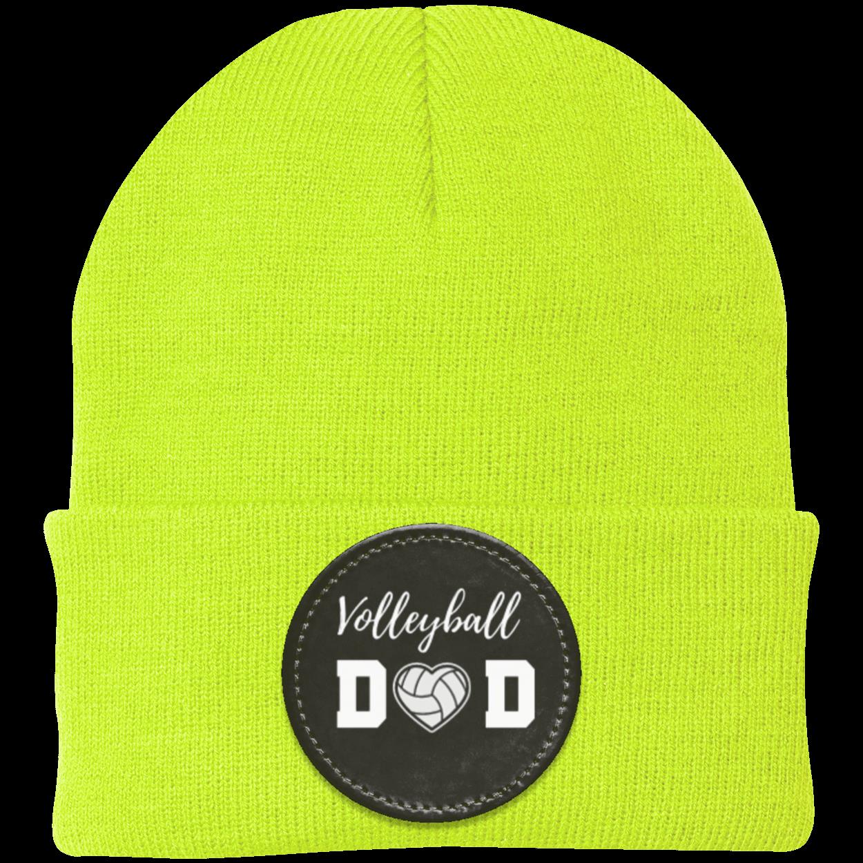 Volleyball Mom Dad Heart Beanie Knit Cap