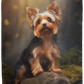 Yorkshire Terrier Yorkie in Forest Plush Fleece Blanket