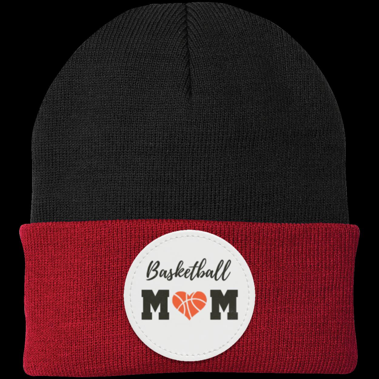 Basketball Mom Dad Heart Beanie Knit Cap