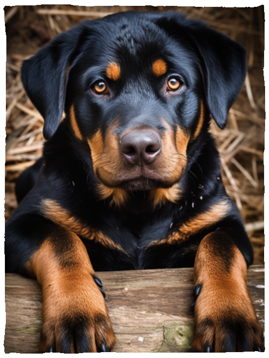 Rottweiler Puppy Rottie Plush Fleece Blanket