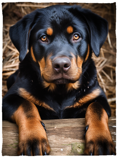 Rottweiler Puppy Rottie Plush Fleece Blanket