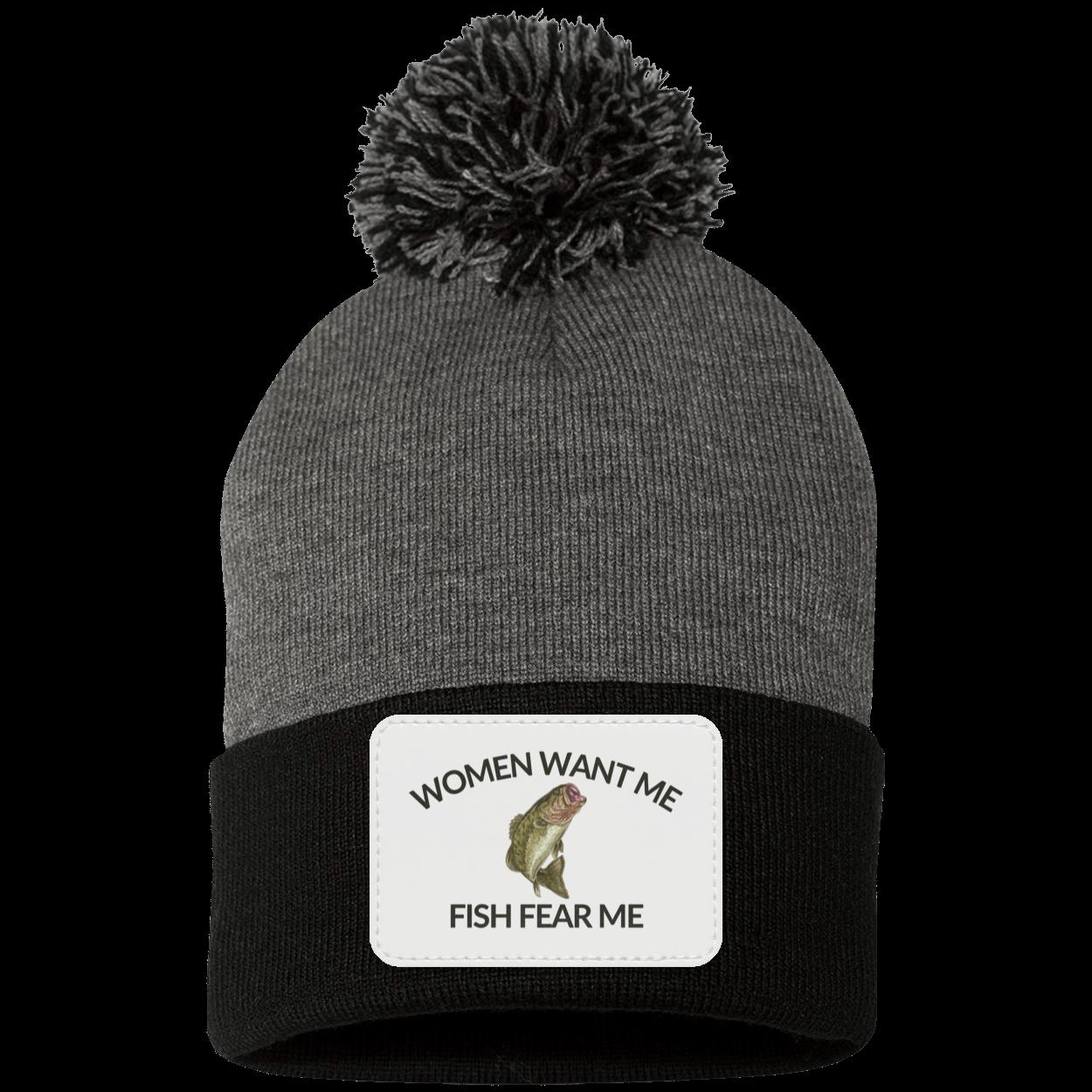 Women Want Me Fish Fear Me Fishing Beanie Knit Cap