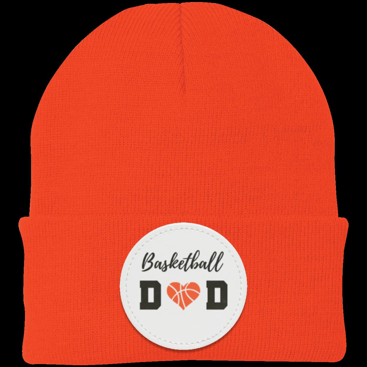 Basketball Mom Dad Heart Beanie Knit Cap