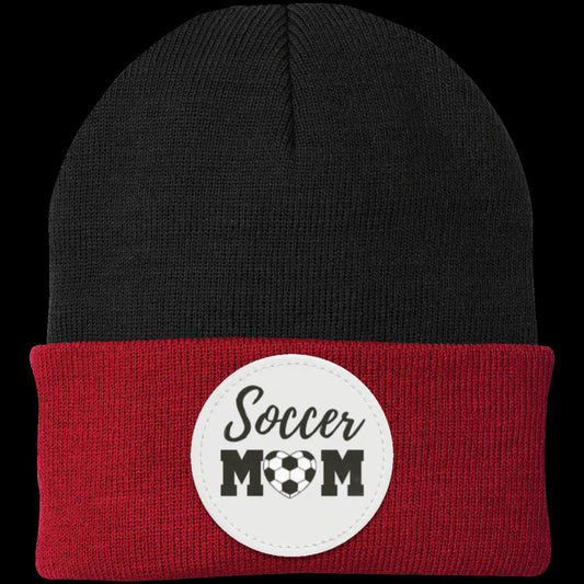 Soccer Mom Dad Heart Beanie Knit Cap