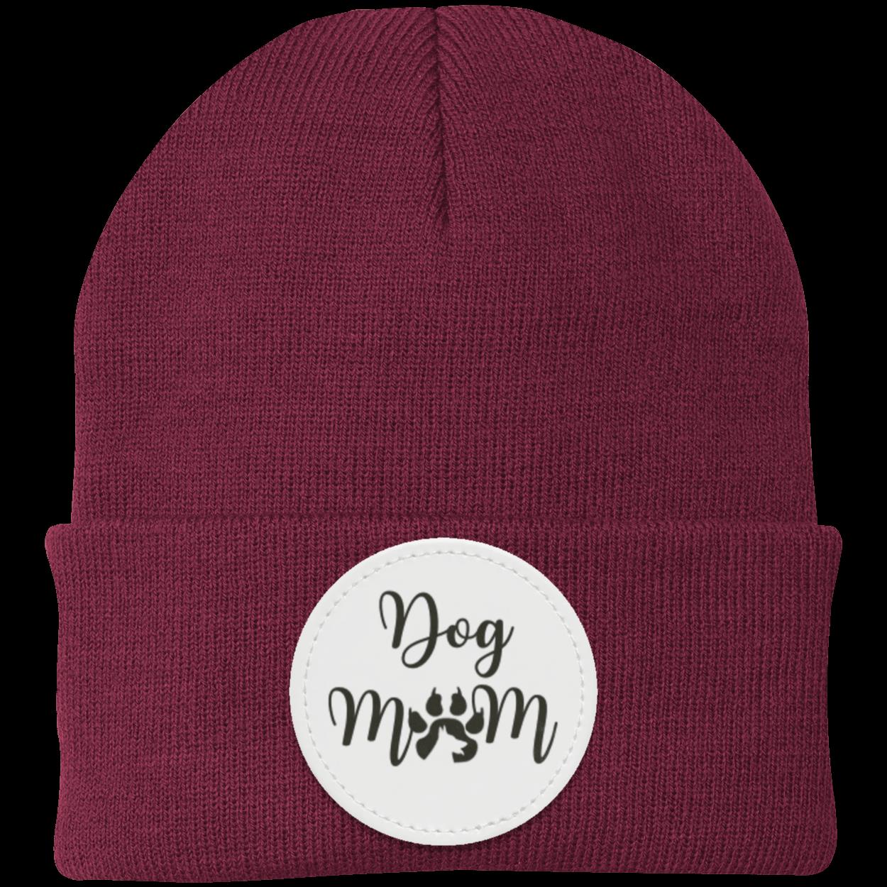 Dog Mom with Dog Shadow Knit Cap