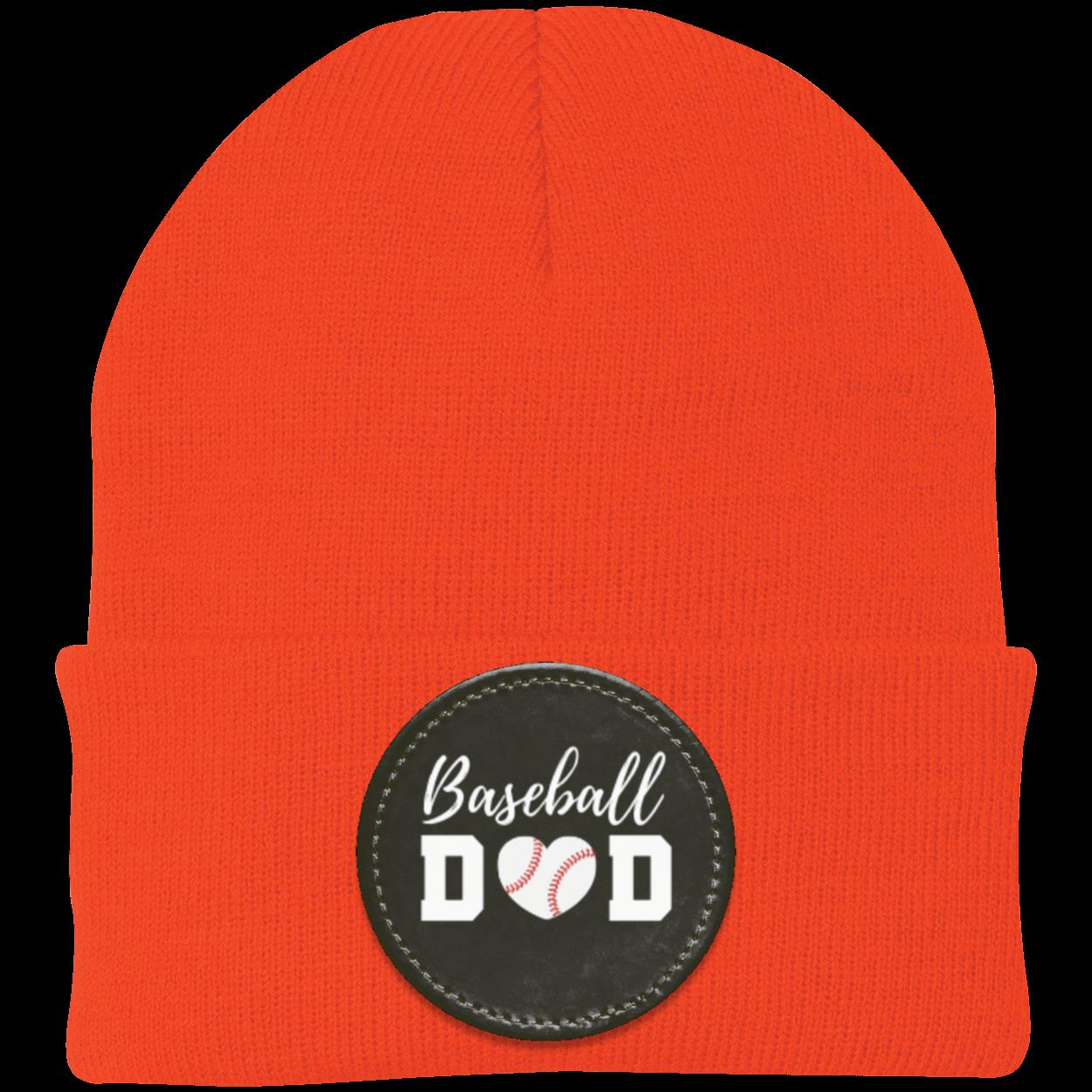 Baseball Mom Dad Heart Beanie Knit Cap