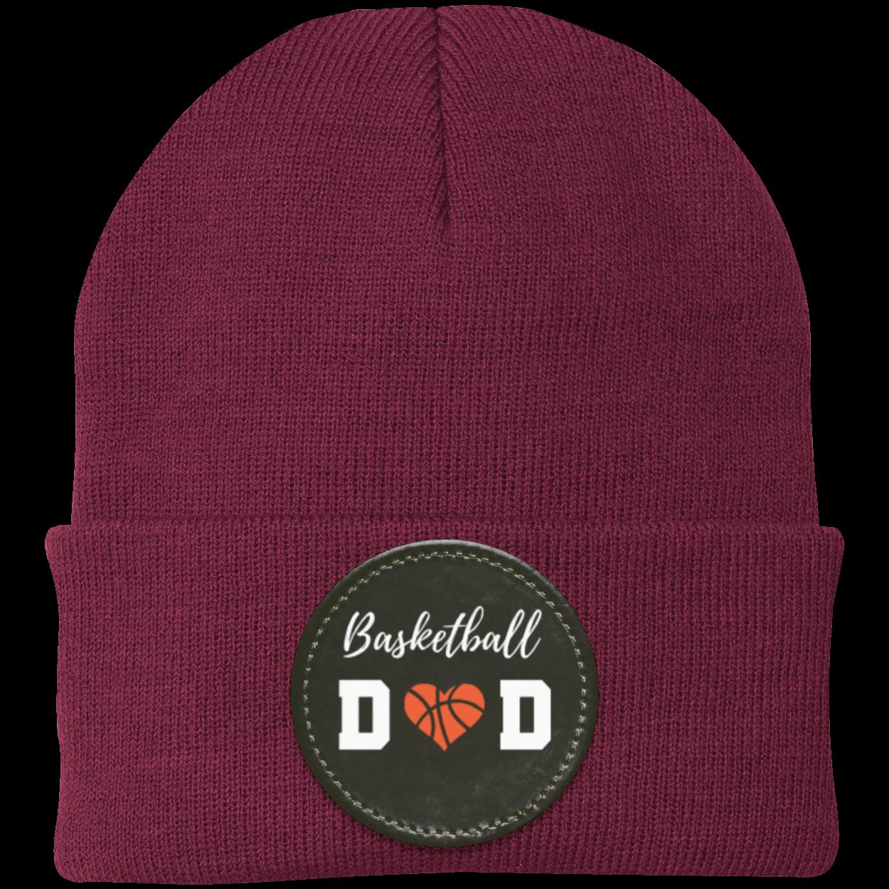 Basketball Mom Dad Heart Beanie Knit Cap